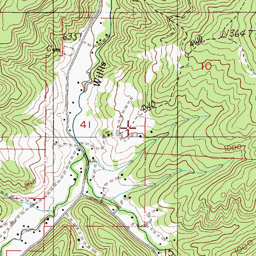 Topographic Map of KGRV-AM, OR