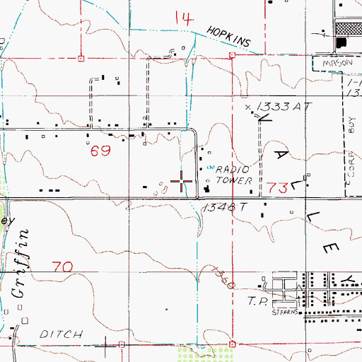 Topographic Map of KMED-AM, OR