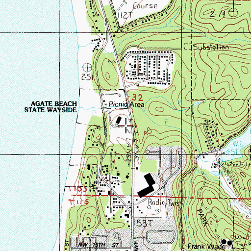 Topographic Map of KNPT-AM, OR