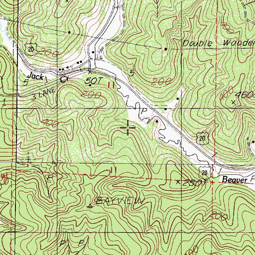 Topographic Map of KNPT-AM, OR