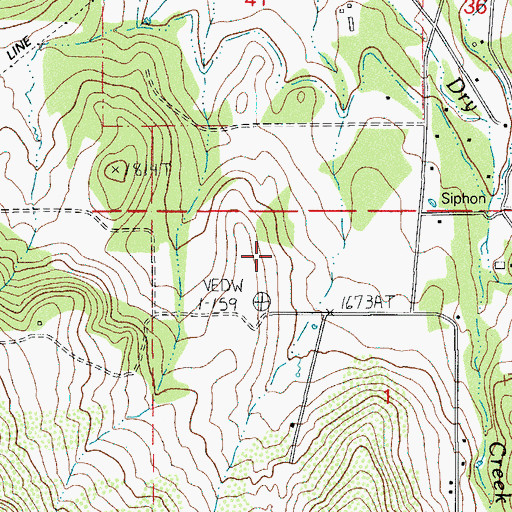 Topographic Map of KYJC-AM, OR
