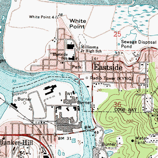 Topographic Map of KYNG - AM, OR