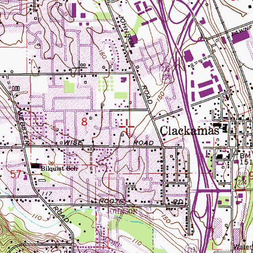 Topographic Map of KYXI-AM, OR