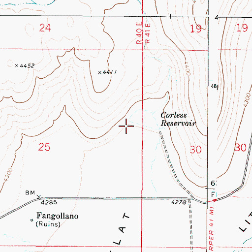 Topographic Map of Corless Dam, OR