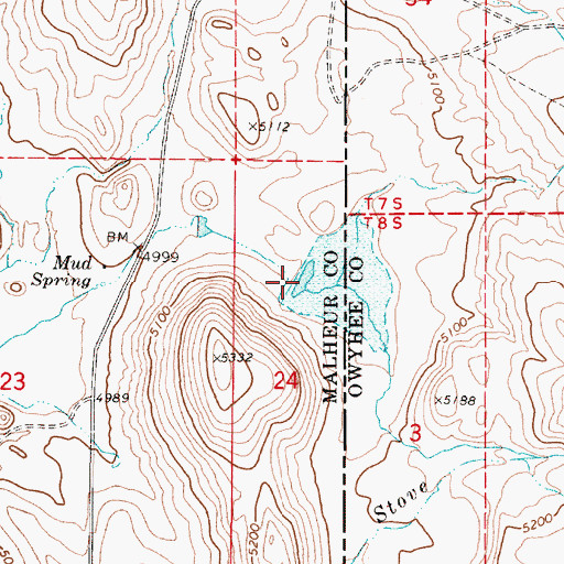 Topographic Map of Salt Lick Reservoir, OR