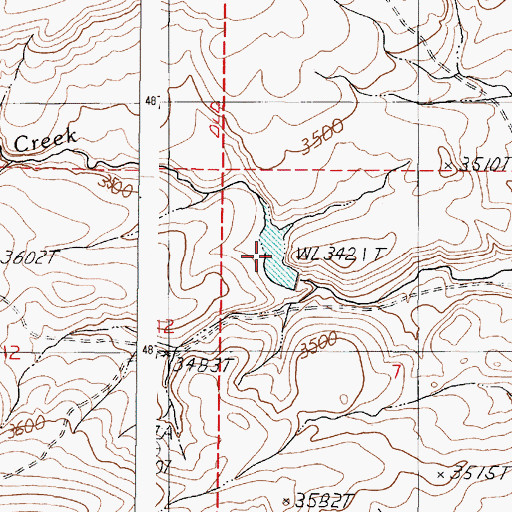 Topographic Map of Becker Reservoir, OR
