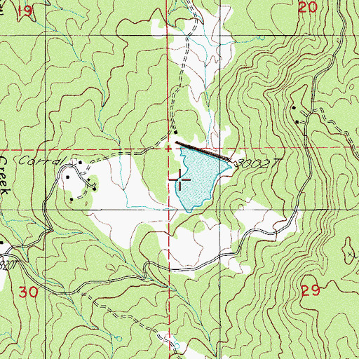 Topographic Map of Pierce Reservoir, OR