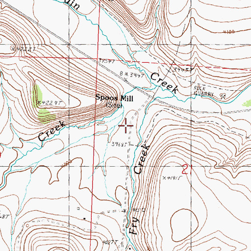 Topographic Map of Collins Landing Strip (historical), OR