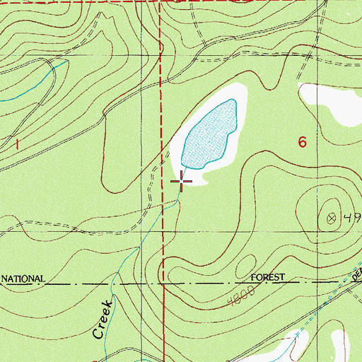 Topographic Map of Grizzly Creek Dam Number 2, OR