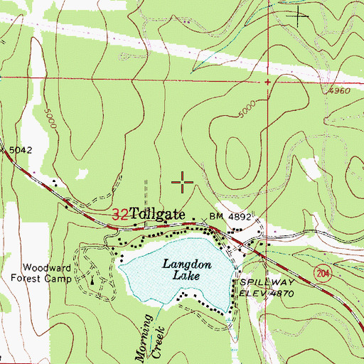 Topographic Map of Bryson Spring, OR