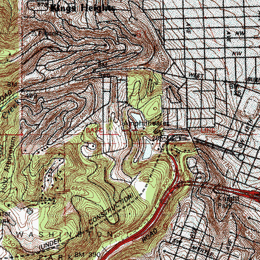 Topographic Map of City of Portland Number 3 Dam, OR