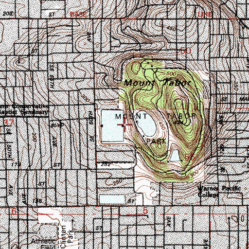 Topographic Map of City of Portland Number 5 Dam, OR
