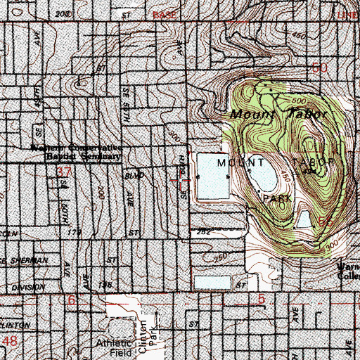 Topographic Map of City of Portland Number 6 Dam, OR