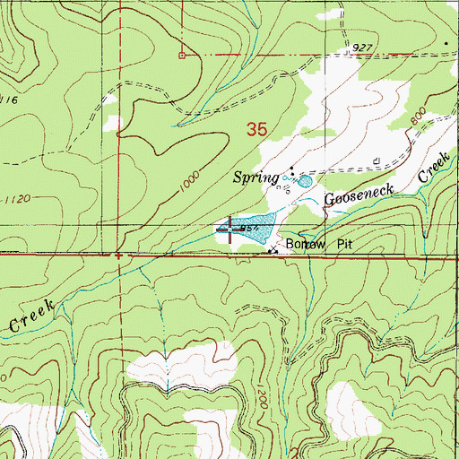 Topographic Map of Mountain Springs Ranch Dam, OR