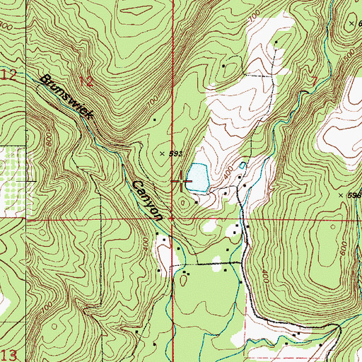Topographic Map of Kay Reservoir, OR