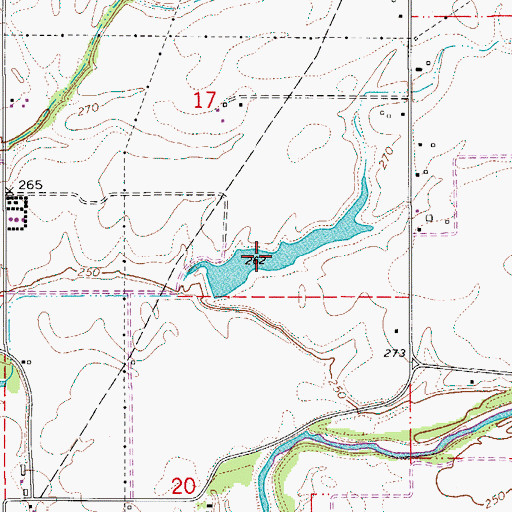 Topographic Map of Helms Reservoir, OR