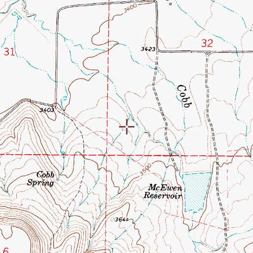 Topographic Map of Pole Creek, OR