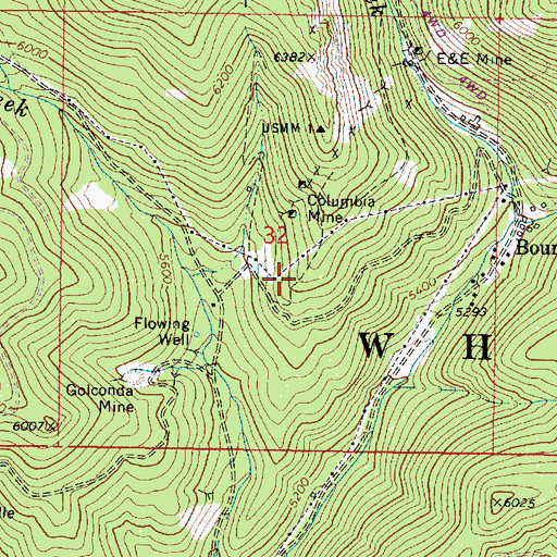 Topographic Map of Cracker City (historical), OR