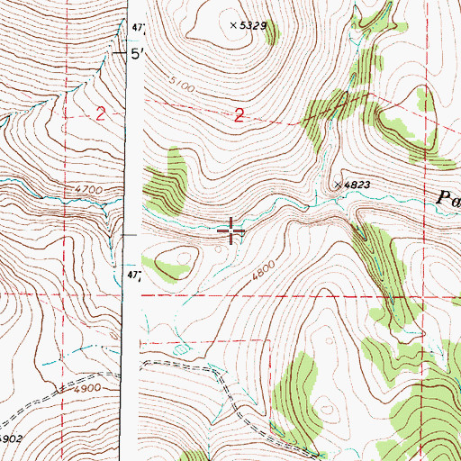 Topographic Map of Jim Creek, OR
