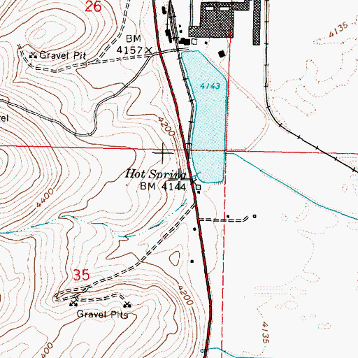 Topographic Map of Millpond Hot Spring, OR