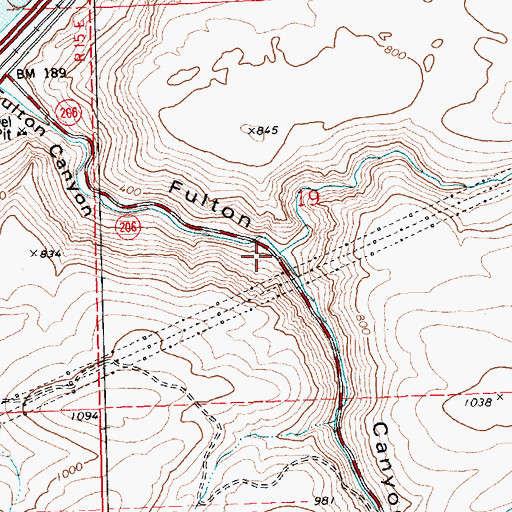 Topographic Map of Frank Fulton Canyon, OR