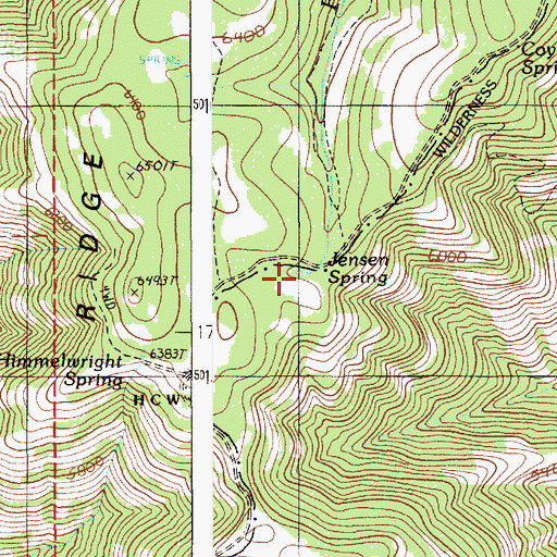 Topographic Map of Jensen Spring, OR