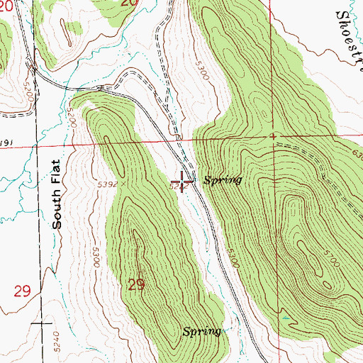 Topographic Map of Schuster Spring, OR