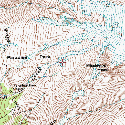 Topographic Map of Mount Hood Wilderness, OR