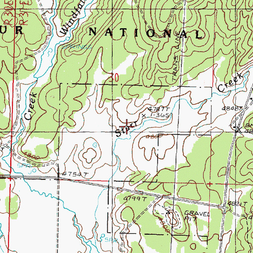 Topographic Map of Starr Creek, OR