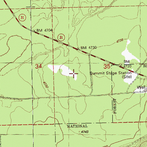 Topographic Map of Shevlin (historical), OR