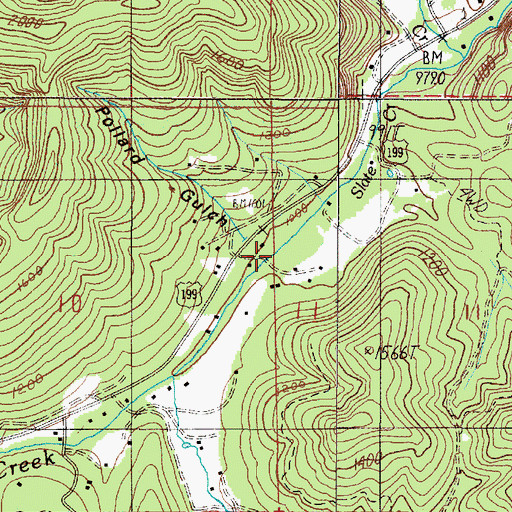 Topographic Map of Pollard Creek, OR