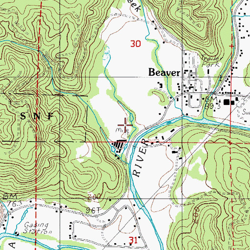 Topographic Map of Lehman Creek, OR