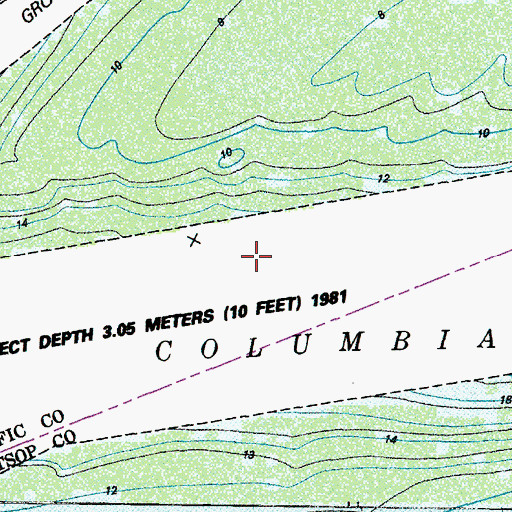 Topographic Map of Sand Island Range, OR