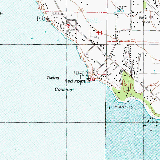 Topographic Map of Red Point, OR