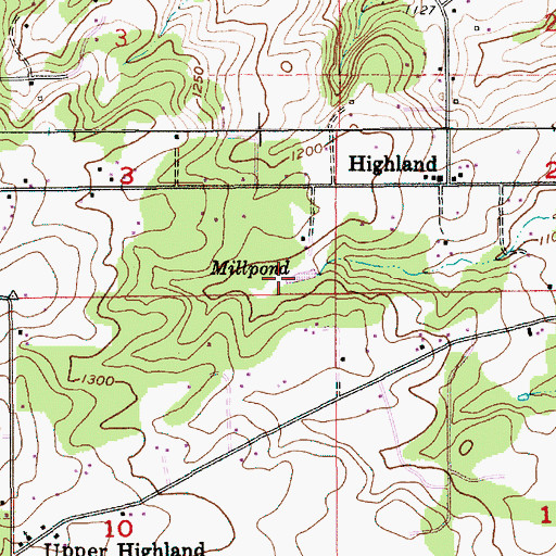Topographic Map of Cedar Reservoir, OR