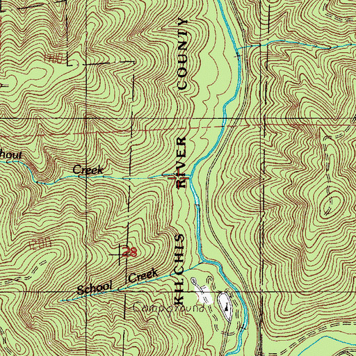 Topographic Map of Washout Creek, OR