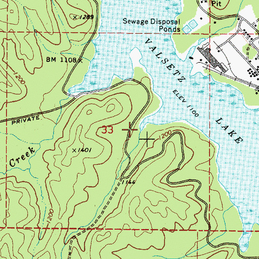 Topographic Map of Found Creek, OR