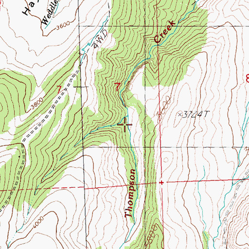 Topographic Map of Black Chunk Canyon, OR