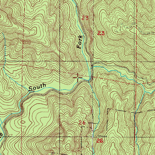Topographic Map of Jody Creek, OR
