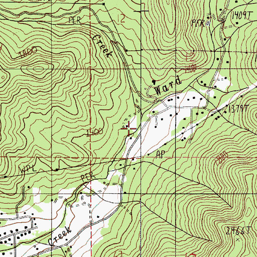 Topographic Map of Briar Gulch, OR