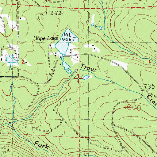 Topographic Map of Homestead Lake, OR