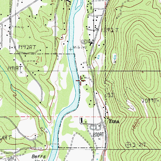 Topographic Map of Etna (historical), OR