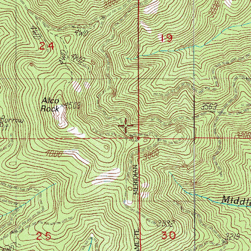 Topographic Map of Finger Rock, OR
