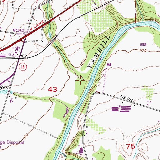 Topographic Map of Miller Creek, OR
