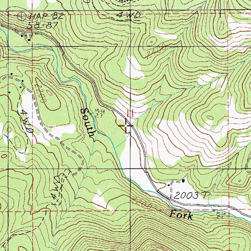 Topographic Map of Lake Creek Cemetery, OR