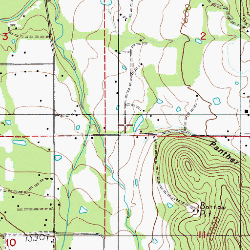 Topographic Map of Whittier Reservoir, OR