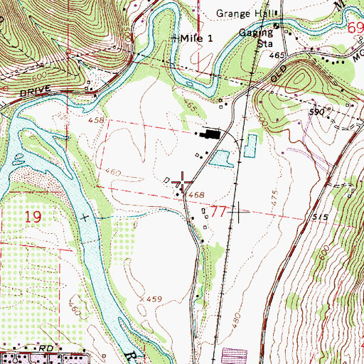 Topographic Map of Mohawk Valley, OR