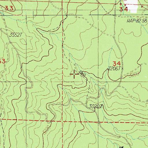 Topographic Map of Hurd Creek, OR