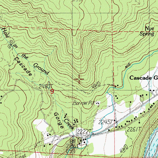 Topographic Map of Middle Creek, OR