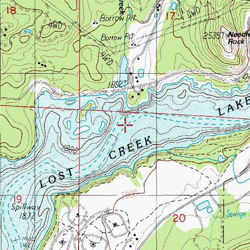 Topographic Map of Knighten Creek, OR